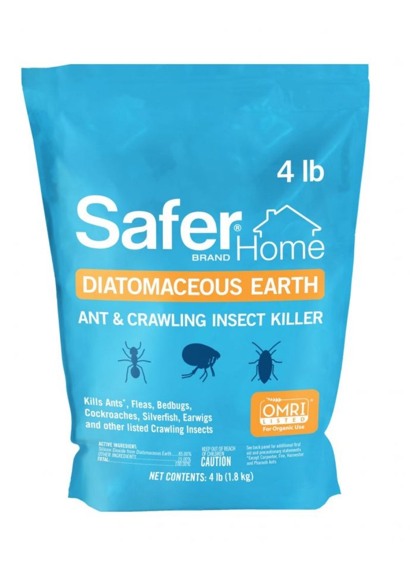 Safer Brand 51703 OMRI Listed Diatomaceous Earth - Ant, Roach, Bedbug, Flea, Silverfish, Earwig, & Crawling Insect Killer