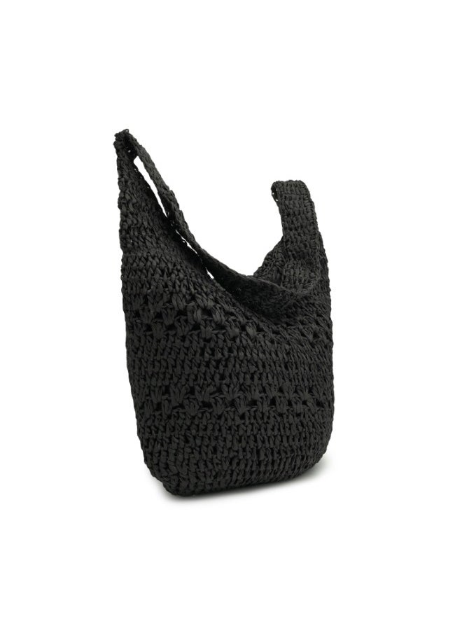 Black Crochet Shoulder Bag