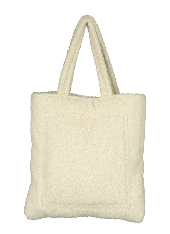 Cream Sherpa Tote Bag