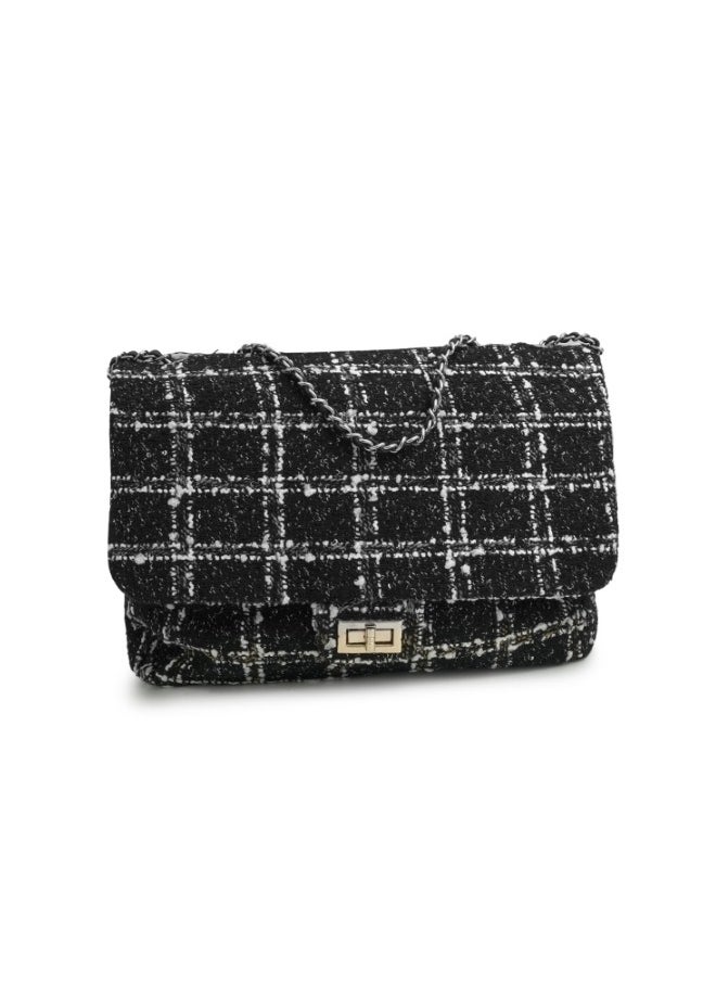 Classic Tweed Shoulder Bag with Chain