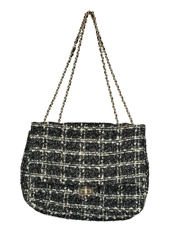 Classic Tweed Shoulder Bag with Chain