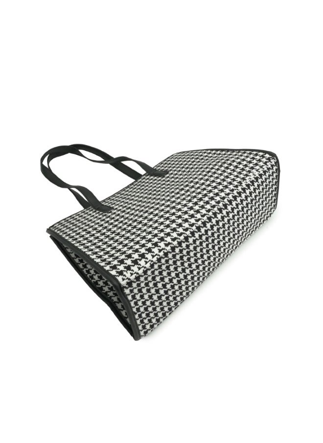 Elegant Houndstooth Tote Bag