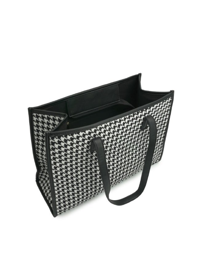 Elegant Houndstooth Tote Bag