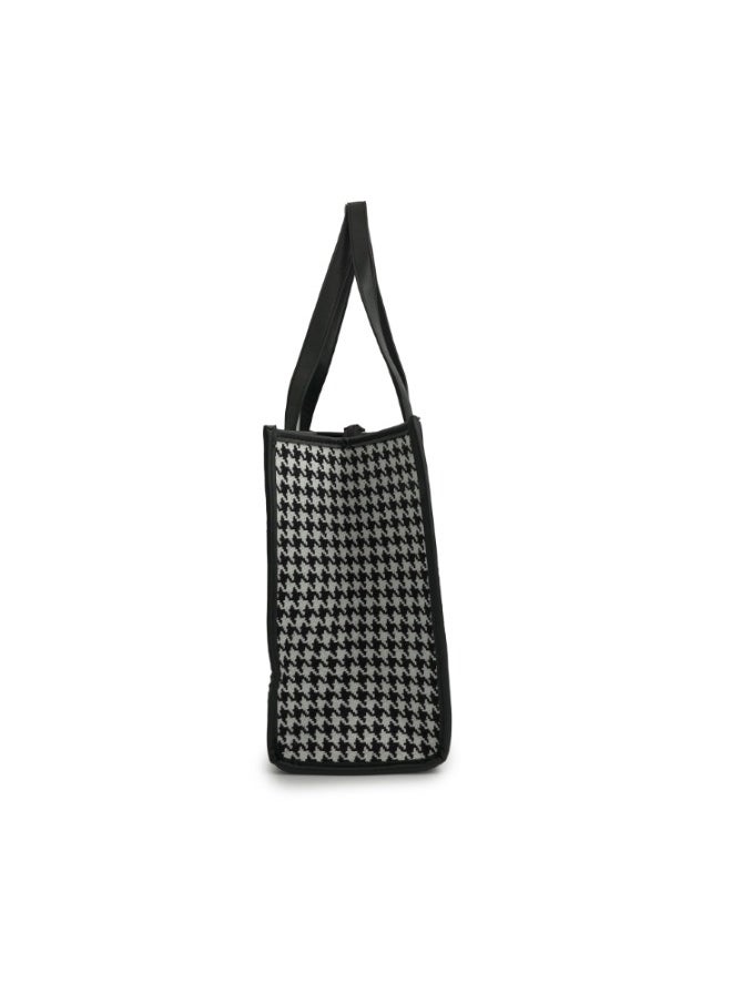 Elegant Houndstooth Tote Bag