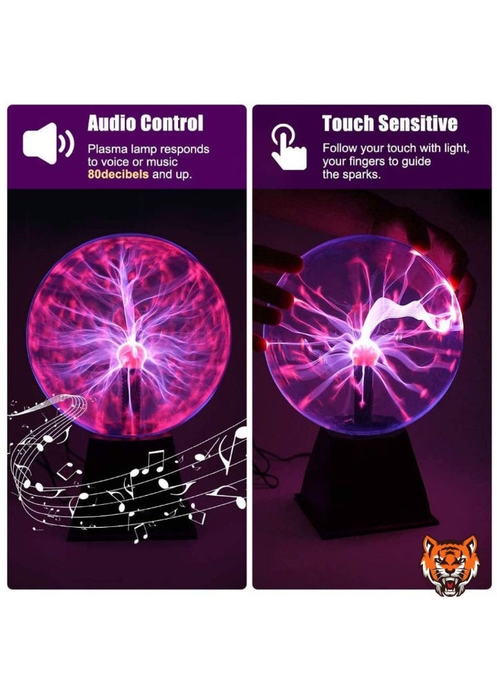 8-Inch Touch-Sensitive Plasma Ball – Mesmerizing Nebula Globe for Parties, Decor, and Props