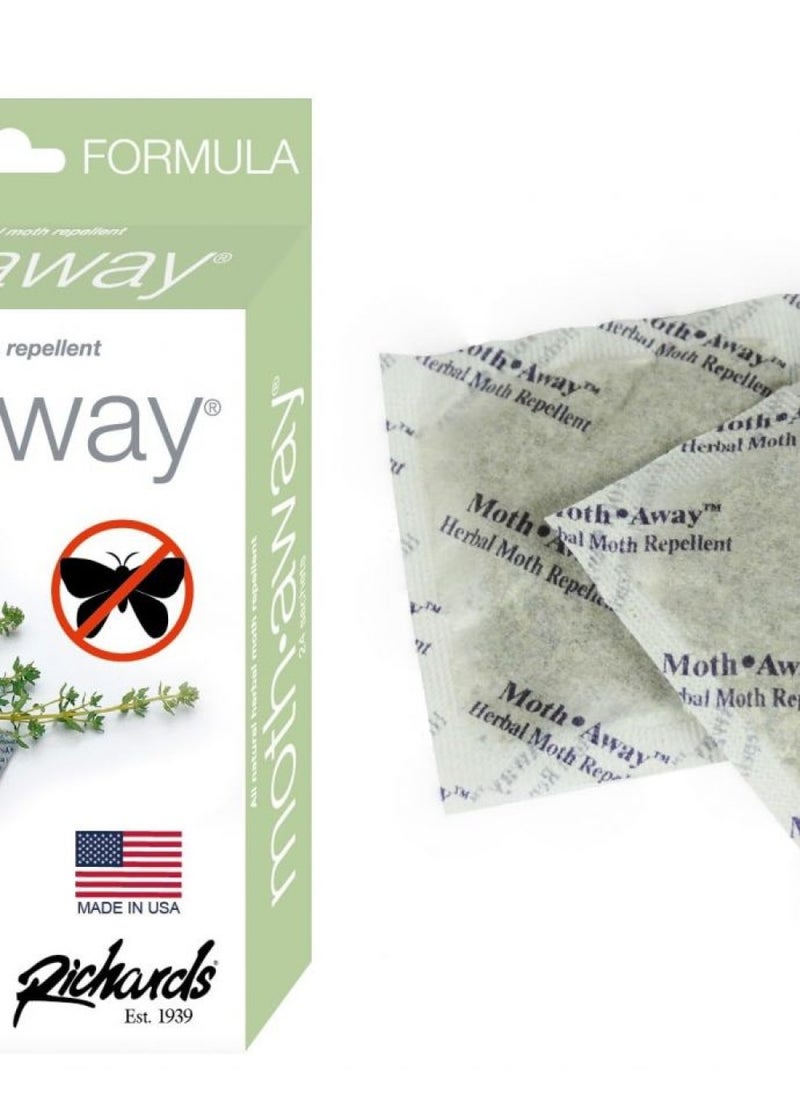 Richards Homewares Moth Away Sachets Nontoxic (White) (1-Pack of 24 Sachets)