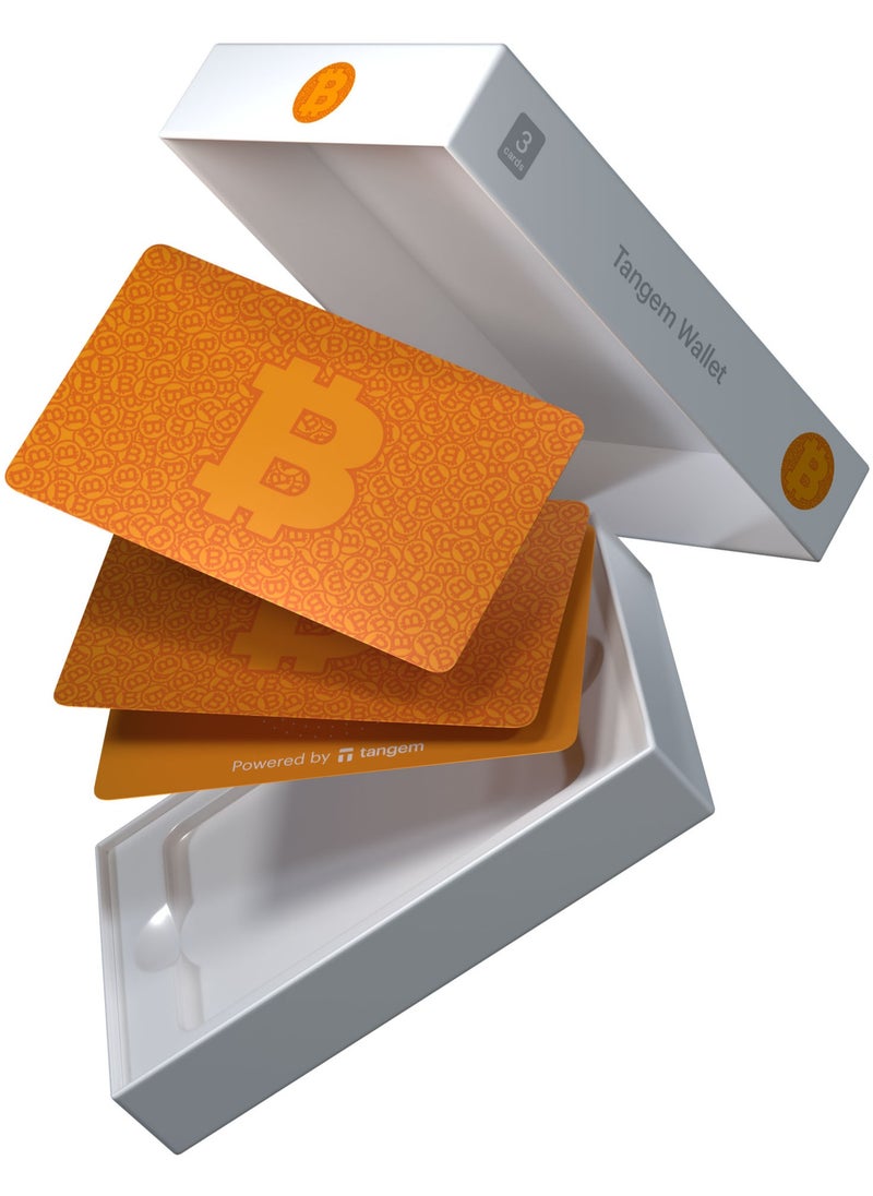 Tangem Crypto Hardware Wallet 2.0 [PACK OF 3] - Bitcoin Orange