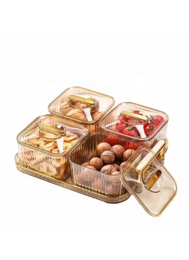 4 PCS Nut and Candy Serving Tray Perfect for Entertaining, Celebrations, and Sweet Indulgences Showcase Your Favorite Treats with Style and Elegance