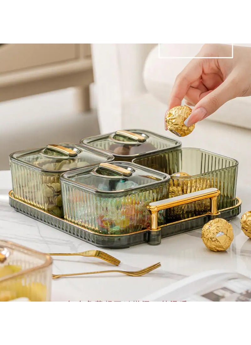 4 PCS Nut and Candy Serving Tray Perfect for Entertaining, Celebrations, and Sweet Indulgences Showcase Your Favorite Treats with Style and Elegance