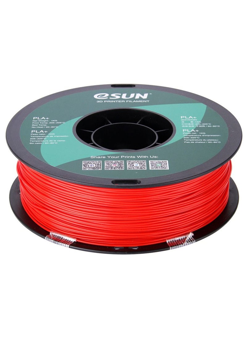 Esun 3D Printer Filament PLA+ 1.75 mm Dimensional Accuracy +/- 0.05 mm 1 Kg (2.2 lbs) Spool 3D Printing Material for 3D Printers – Red