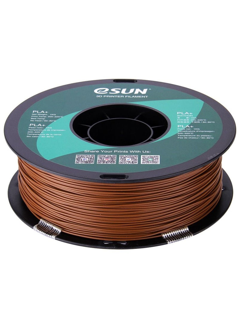 Esun 3D Printer Filament PLA+ 1.75 mm Dimensional Accuracy +/- 0.05 mm 1 Kg (2.2 lbs) Spool 3D Printing Material for 3D Printers – Brown