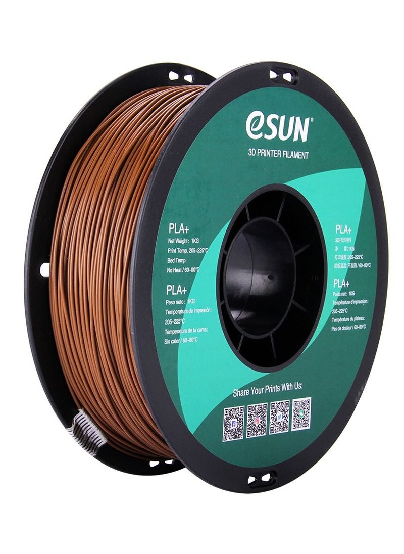 Esun 3D Printer Filament PLA+ 1.75 mm Dimensional Accuracy +/- 0.05 mm 1 Kg (2.2 lbs) Spool 3D Printing Material for 3D Printers – Brown