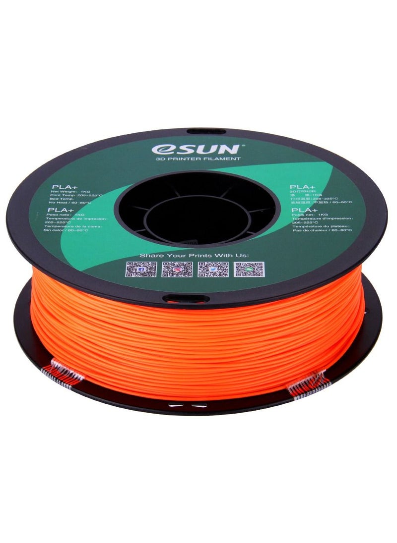 Esun 3D Printer Filament PLA+ 1.75 mm Dimensional Accuracy +/- 0.05 mm 1 Kg (2.2 lbs) Spool 3D Printing Material for 3D Printers – Orange