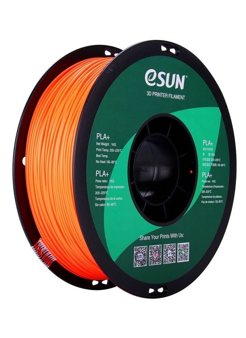 Esun 3D Printer Filament PLA+ 1.75 mm Dimensional Accuracy +/- 0.05 mm 1 Kg (2.2 lbs) Spool 3D Printing Material for 3D Printers – Orange