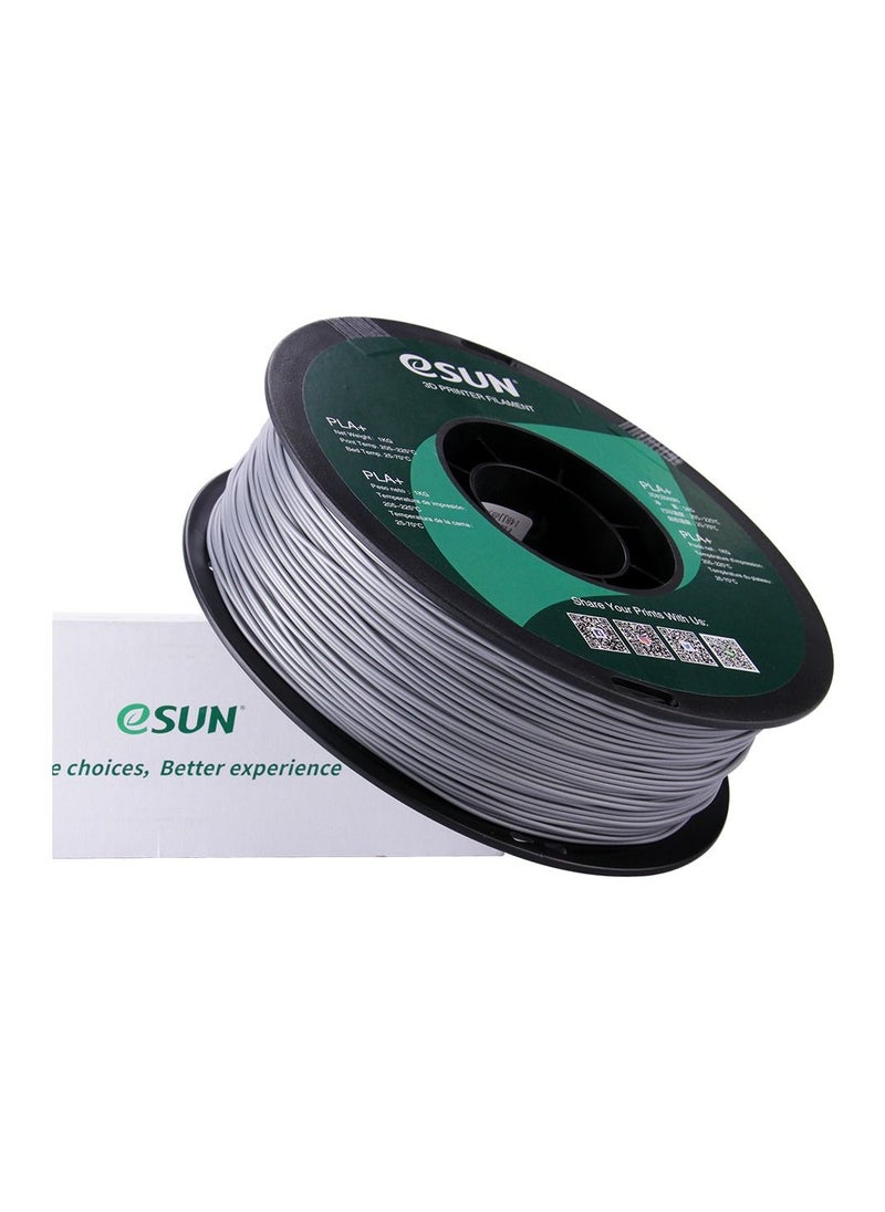 Esun 3D Printer Filament PLA+ 1.75 mm Dimensional Accuracy +/- 0.05 mm 1 Kg (2.2 lbs) Spool 3D Printing Material for 3D Printers – Silver