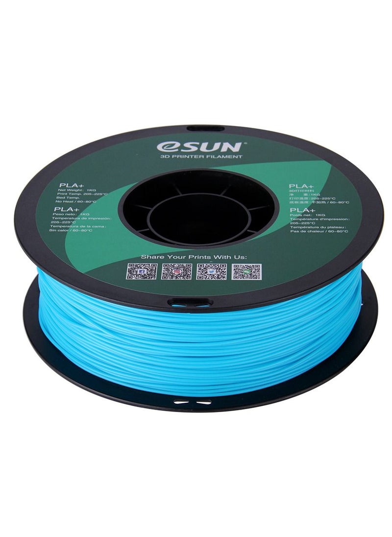 Esun 3D Printer Filament PLA+ 1.75 mm Dimensional Accuracy +/- 0.05 mm 1 Kg (2.2 lbs) Spool 3D Printing Material for 3D Printers – Light Blue
