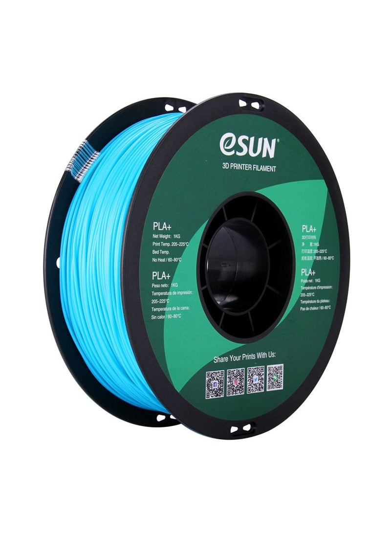 Esun 3D Printer Filament PLA+ 1.75 mm Dimensional Accuracy +/- 0.05 mm 1 Kg (2.2 lbs) Spool 3D Printing Material for 3D Printers – Light Blue