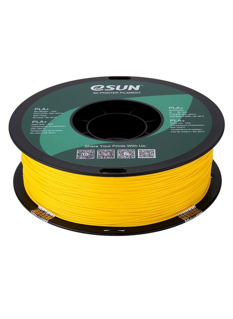 Esun 3D Printer Filament PLA+ 1.75 mm Dimensional Accuracy +/- 0.05 mm 1 Kg (2.2 lbs) Spool 3D Printing Material for 3D Printers – Yellow