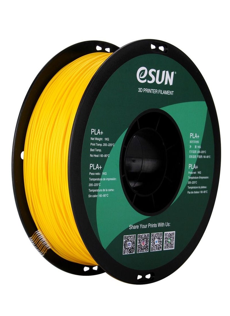 Esun 3D Printer Filament PLA+ 1.75 mm Dimensional Accuracy +/- 0.05 mm 1 Kg (2.2 lbs) Spool 3D Printing Material for 3D Printers – Yellow