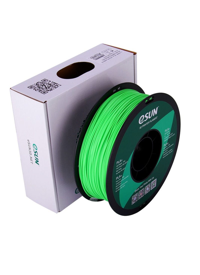 Esun 3D Printer Filament PLA+ 1.75 mm Dimensional Accuracy +/- 0.05 mm 1 Kg (2.2 lbs) Spool 3D Printing Material for 3D Printers – Peak Green