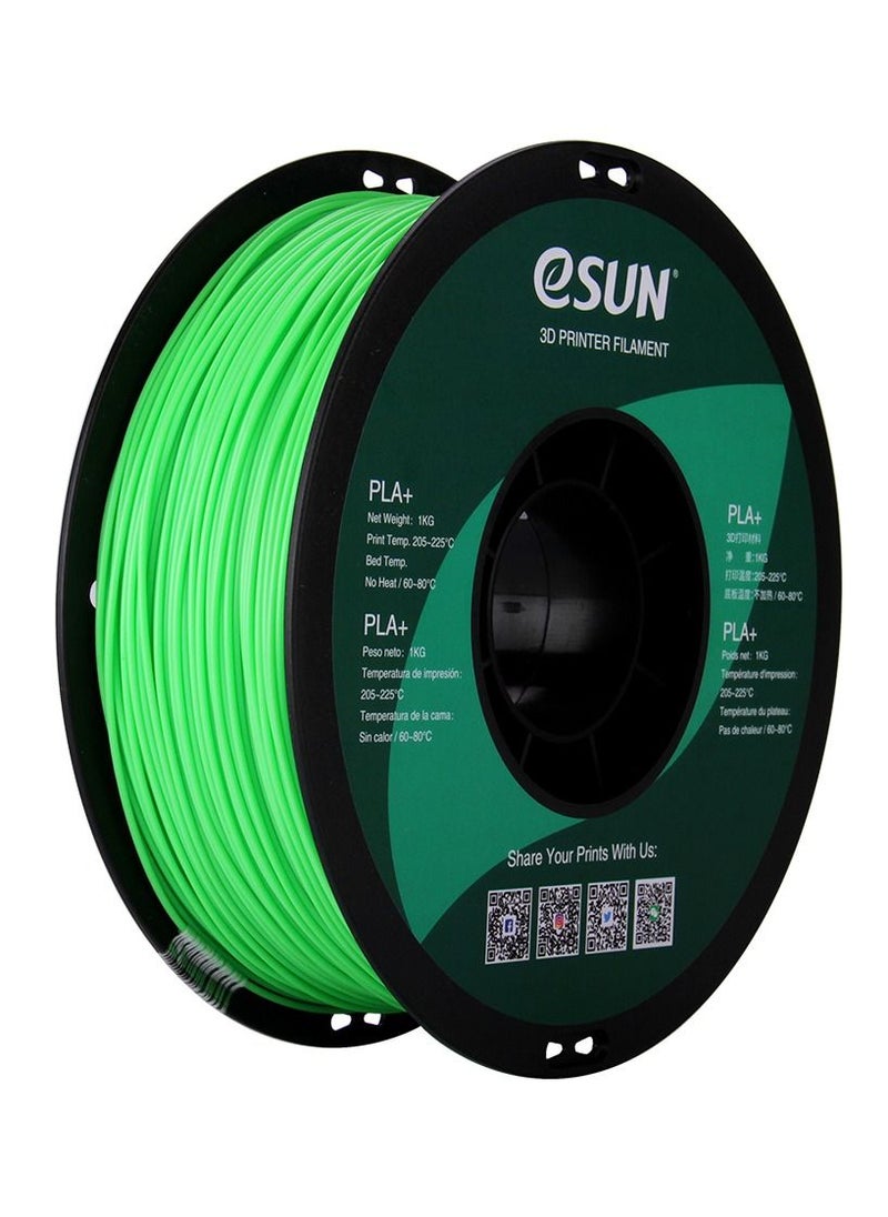 Esun 3D Printer Filament PLA+ 1.75 mm Dimensional Accuracy +/- 0.05 mm 1 Kg (2.2 lbs) Spool 3D Printing Material for 3D Printers – Peak Green