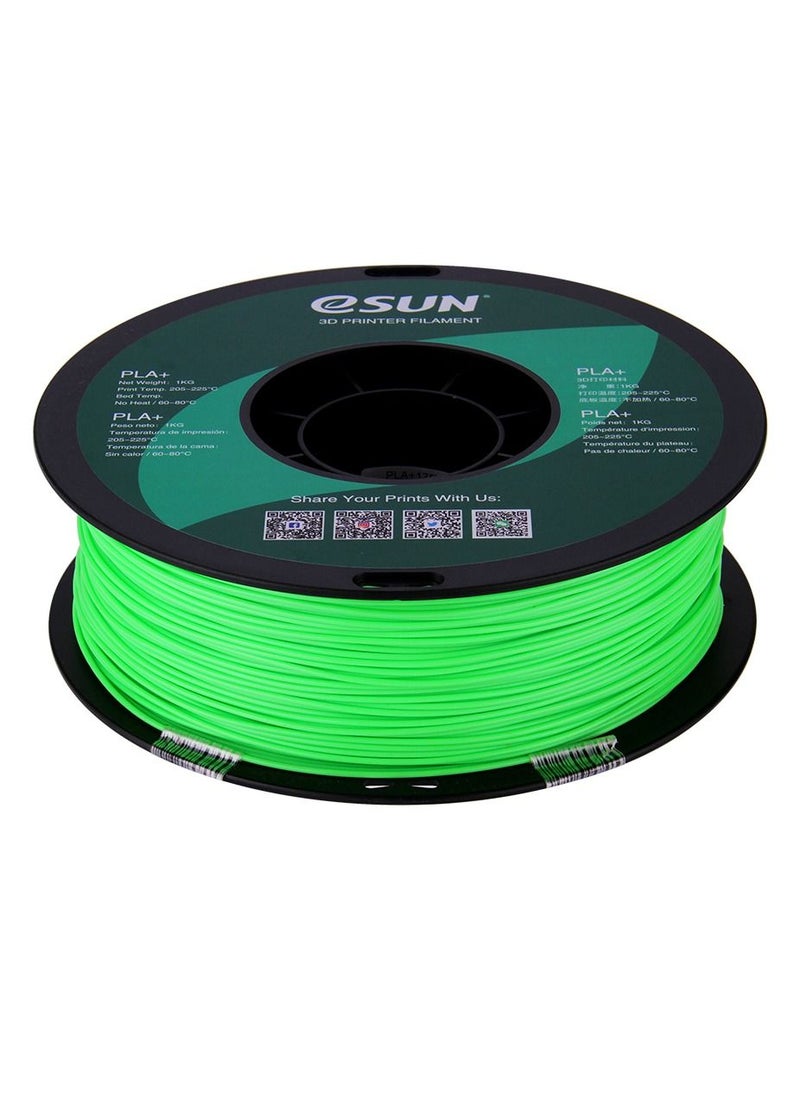 Esun 3D Printer Filament PLA+ 1.75 mm Dimensional Accuracy +/- 0.05 mm 1 Kg (2.2 lbs) Spool 3D Printing Material for 3D Printers – Peak Green