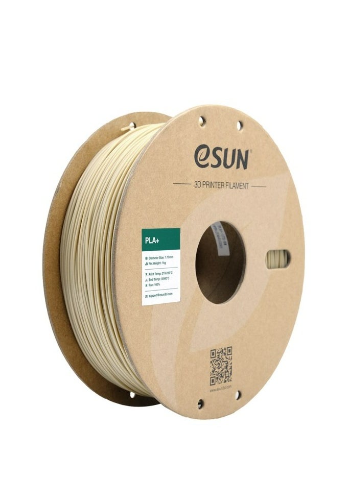 eSUN PLA+ Filament 1.75 mm, 3D Printer Filament PLA Plus, Dimensional Accuracy +/- 0.03 mm, 1 kg Spool (2.2 lbs) 3D Printing Filament for 3D Printers, Bone White