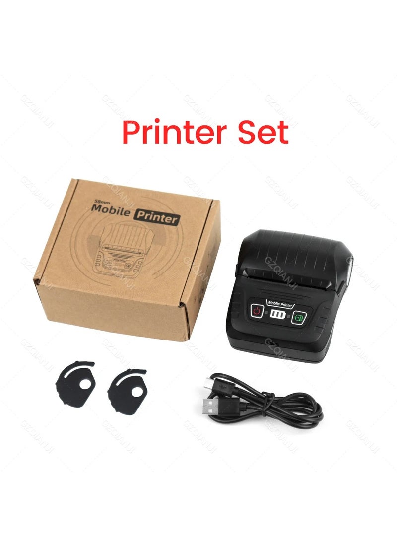 Smart Mini Portable Bluetooth Receipt Printer 58mm Wireless Thermal Printer for Bills and Cash Tickets Ideal for Supermarkets and Offices