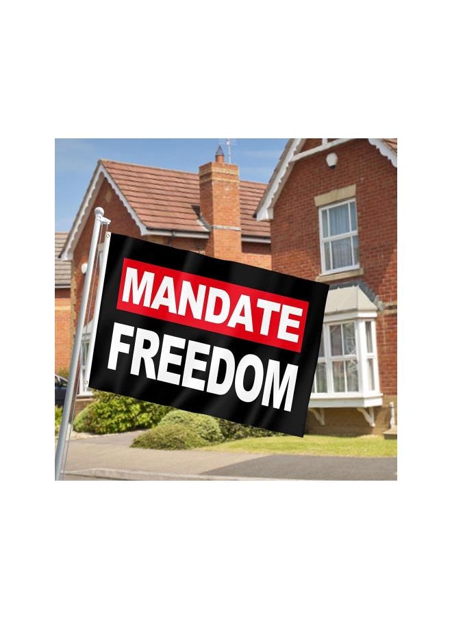 Mandate Freedom Flag 3 x 5 Ft | Double-Sided Printing Polyester Flags with Metal Grommet | Outdoor Indoor Decoration No Mandates Medical Freedom (Black)