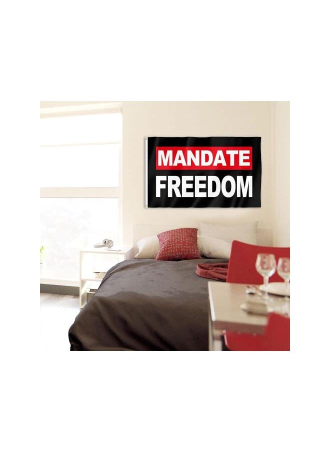 Mandate Freedom Flag 3 x 5 Ft | Double-Sided Printing Polyester Flags with Metal Grommet | Outdoor Indoor Decoration No Mandates Medical Freedom (Black)