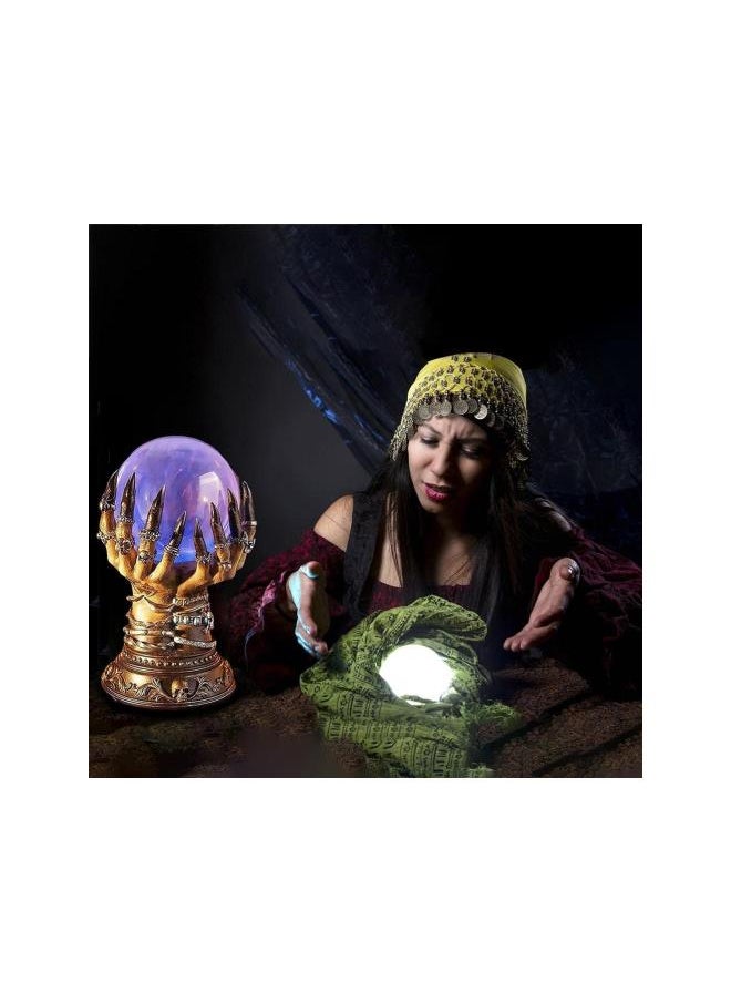 Glowing Halloween Crystal Ball,Luxury Celestial Crystal Ball,Magic Skull Finger Plasma Ball Home Decor Halloween Decorations Electrostatic Ball Home Living Room Bedroom Office