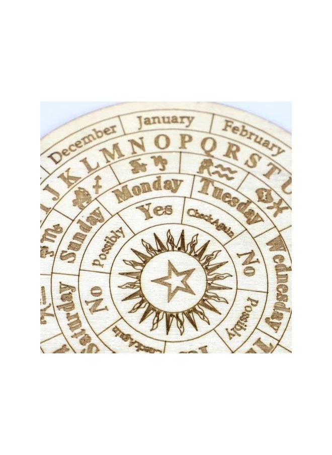 Decorative Star Pendulum Board, Decorative Wooden Dowsing Board, Decorative Metaphysical Message Board for Witchcraft Wiccan Altar Supplies