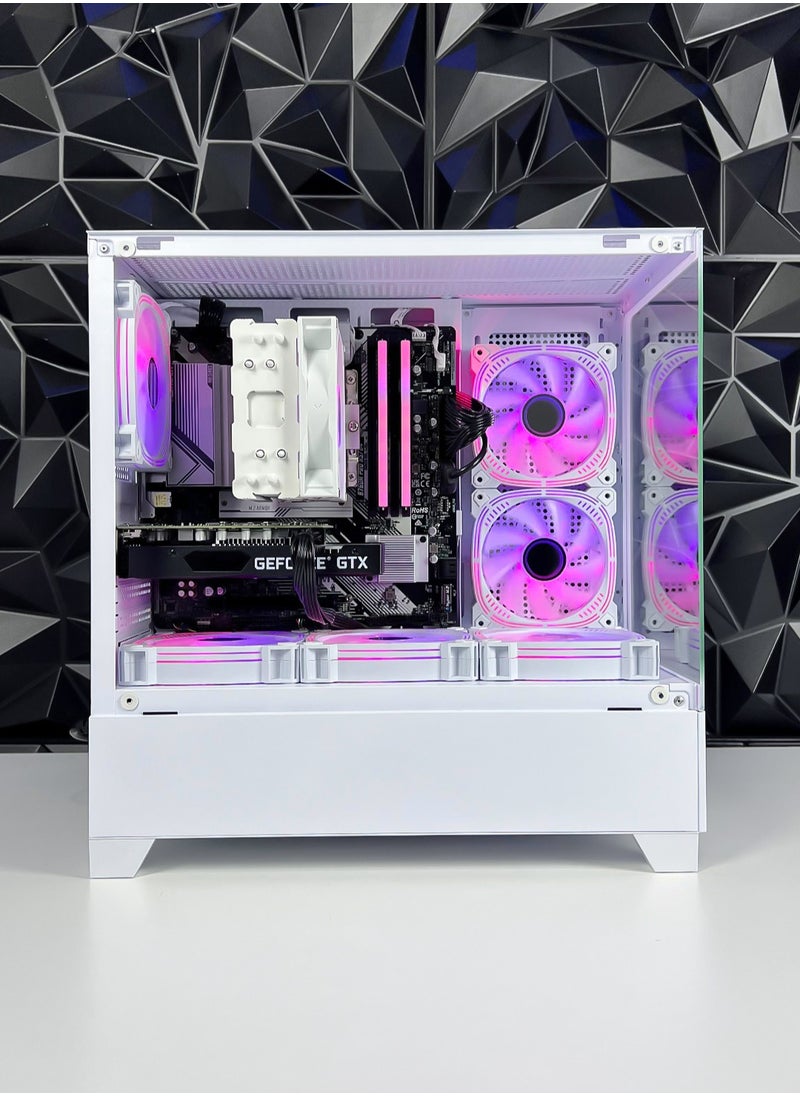 Nova Skye Gaming PC - Intel Core i5-13400F Processor | NVIDIA RTX 4060 8GB GPU | 16GB DDR4 RAM | 1TB M.2 NVMe SSD + 2TB HDD | ARGB Air Cooler | WiFi + Bluetooth Ready | Windows 11 Pro | Game Sekret Desktop Computer Tower (White)