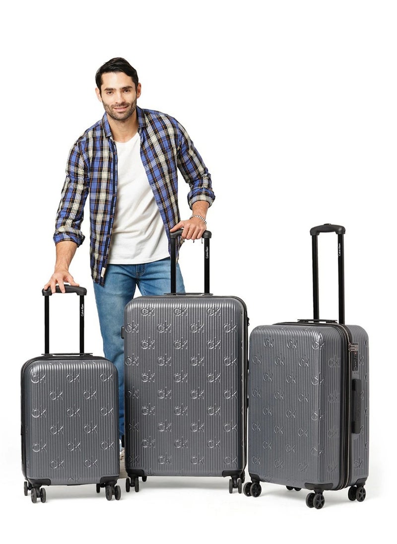 Insignia 2.0 Hardside Spinner Luggage On Wheels, Ultra Lightweight ABS, 4 Double Wheels Color Charcoal Grey