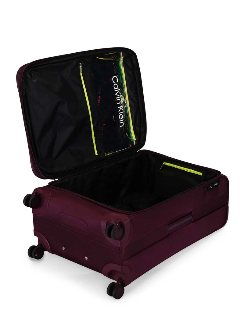 Escape softside spinner luggage on wheels, ultra lightweight ABS, 4 double wheels Color Mauve