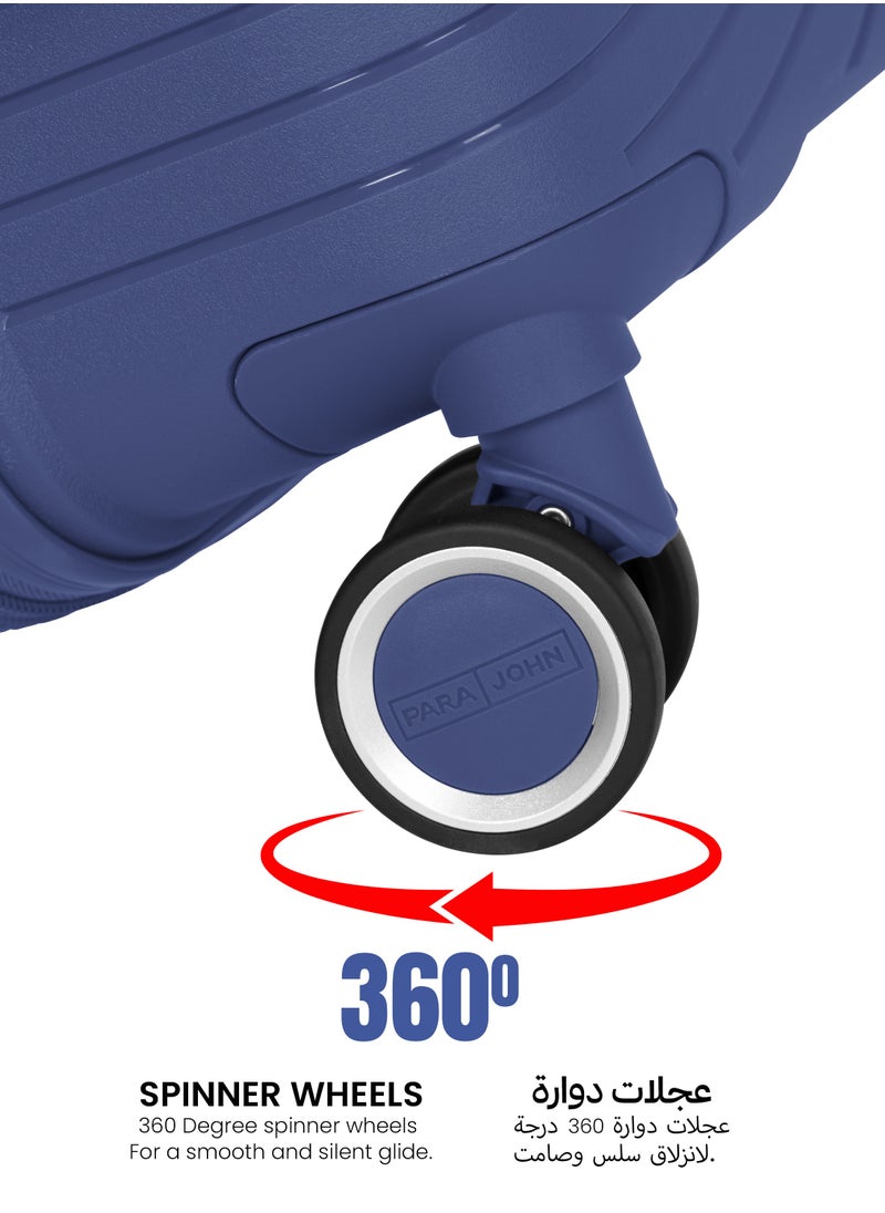 Orbit Polypropylene 3 Pcs Trolley Set- Navy