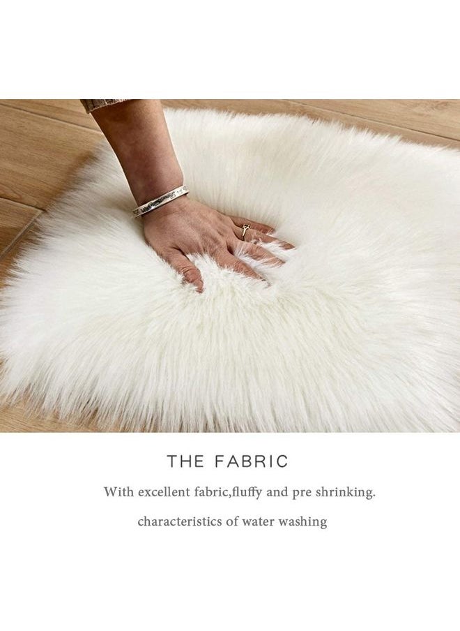 Soft Faux Sheepskin Fur Area Rugs Multicolour 80cm