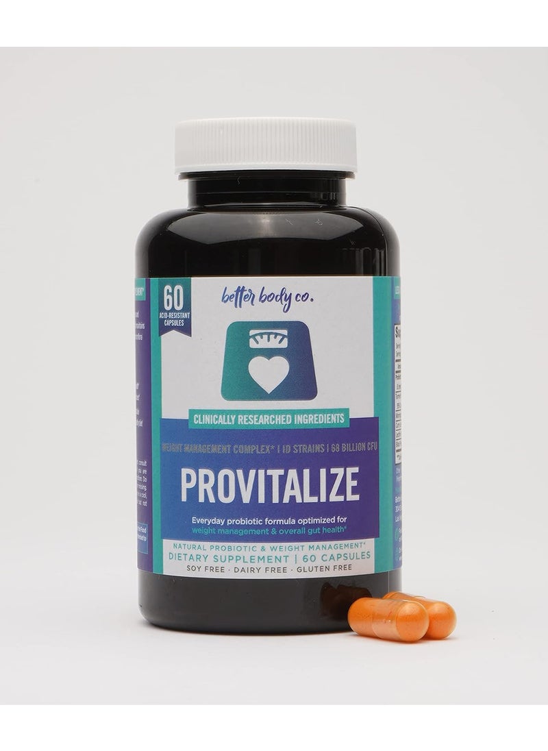 Original Provitalize Natural Menopause Probiotics For Weight Gain Hot Flashes Night Sweats Low Energy Mood Swings Gut Health