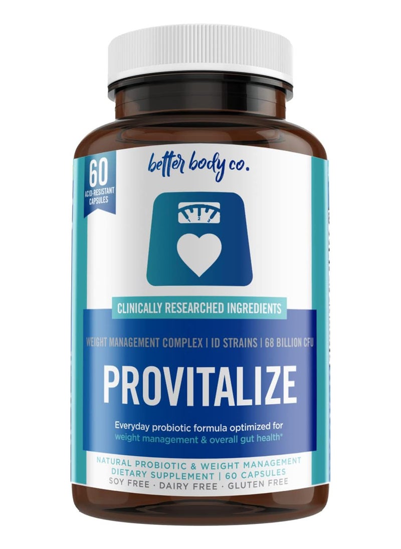 Original Provitalize Natural Menopause Probiotics For Weight Gain Hot Flashes Night Sweats Low Energy Mood Swings Gut Health