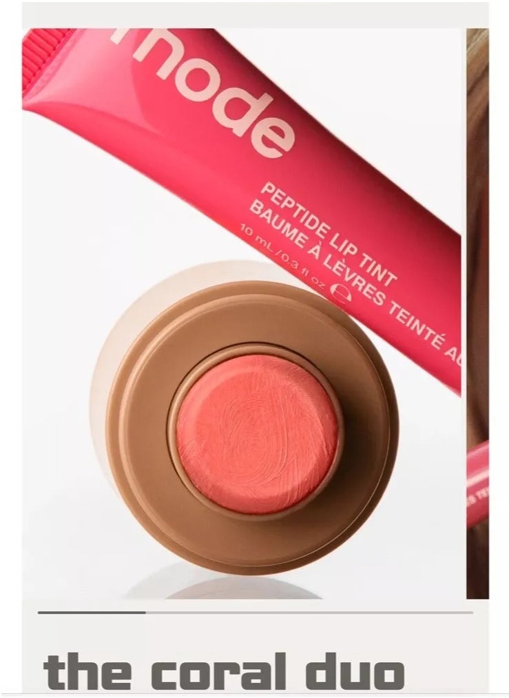 A Creamy Blush 0.18 OZ+ Peptide Lip Tint 10ML (Spicy Marg + Guava Spritz)