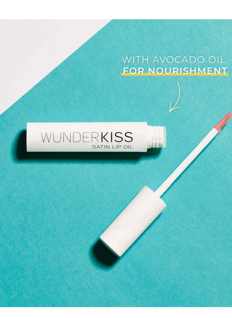 Wunder2 WUNDERKISS LIPS Makeup Satin Lip Oil Treatment Lip Balm Moisturizer Anti-Aging Benefits Reduces Fine Lines Chapped Lips