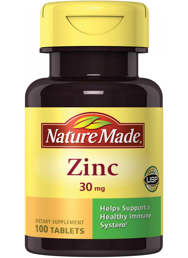 Nature Made Zinc 30Mg, 100 Tablets (Pack of6)