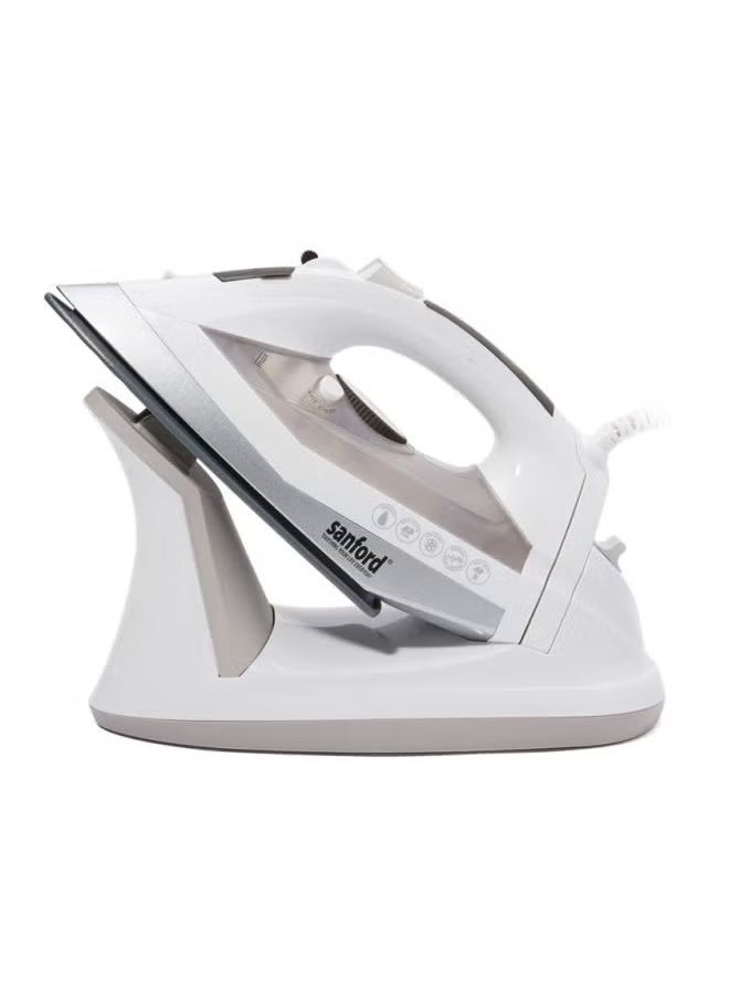 Corded & Cordless Steam Iron 2400W, Anti-Calc, Anti-Drip, Dry, Spray, Steam, Burst Steam, Vertical Steam, Self-Clean - Model SF68SI BS, White