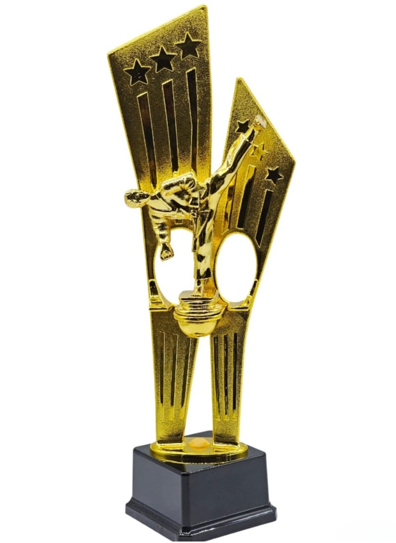 Karate Male Trophies Childrens Karate Trophy Taekwondo Trophy Plastic Gold Award Trophy Cup for Sports Party Favors Gift Winner Rewards