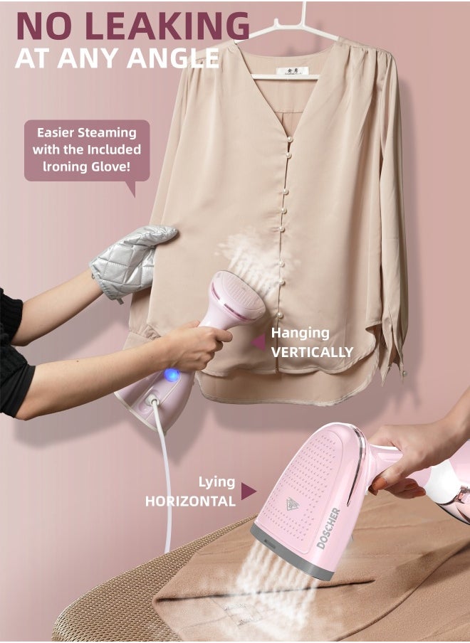 Steam Iron 1500W Handheld Steamer Garment Steamer for Clothes Portable Iron Steam with Strong Penetrating 280ml