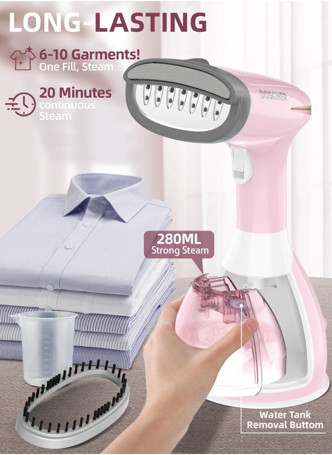 Steam Iron 1500W Handheld Steamer Garment Steamer for Clothes Portable Iron Steam with Strong Penetrating 280ml