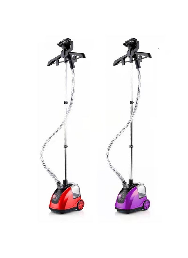 Standing Garment Steamer For Clothes,1.3Ltr Water Tank For Continuous Steaming, Aluminum Pole, Coat Hanger, Steamer For Wrinkles And Creases 1.3 L 1950 W GSM 6010 Purple/Black