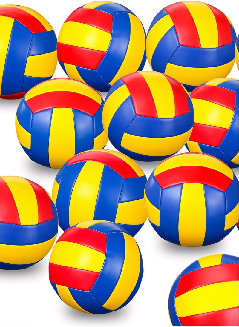 Soft Volleyball - Waterproof Indoor/Outdoor for Beach Play, Game, Gym, Training Official Size 5 - Volleyball in Red, Blue, and Yellow - Multi-Surface Pro Ball for Beach, Backyard and Court Games