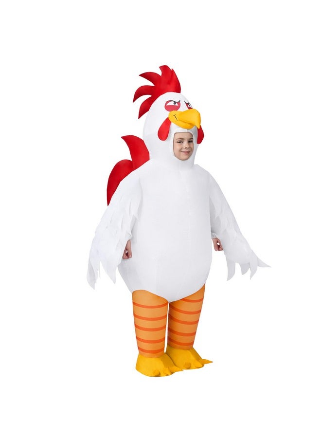 Kids Halloween Inflatable Costumes, Rooster Full Body Inflatable Costume, White Chicken Blow Up Costumes For Halloween Costume Cosplay Themed Parties