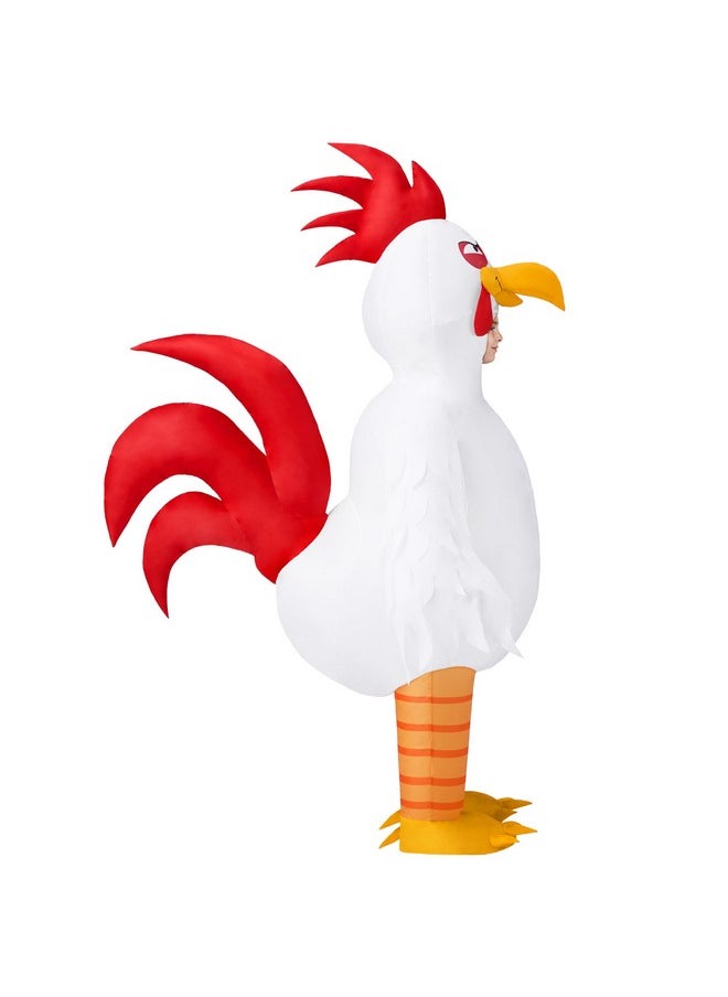 Kids Halloween Inflatable Costumes, Rooster Full Body Inflatable Costume, White Chicken Blow Up Costumes For Halloween Costume Cosplay Themed Parties